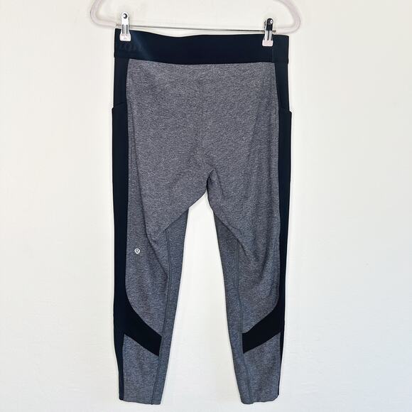 Lululemon Box It Out Tight Heathered Grey Black W5AU7S Luxtreme Leggings 12 - Picture 9 of 16
